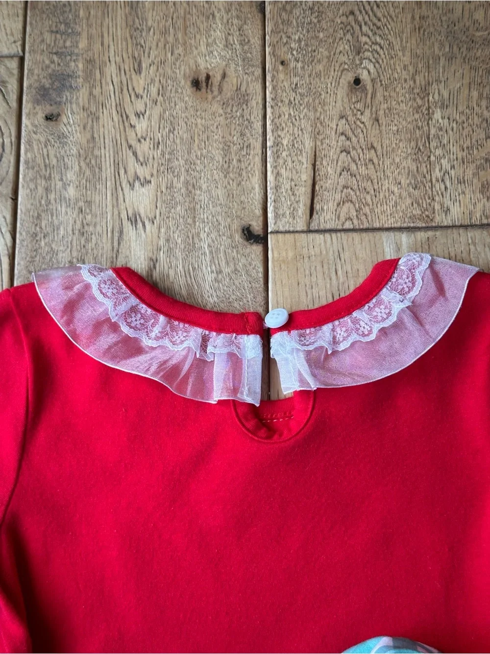 Boutique Santa Ruffle Christmas Dress size XL 5-6